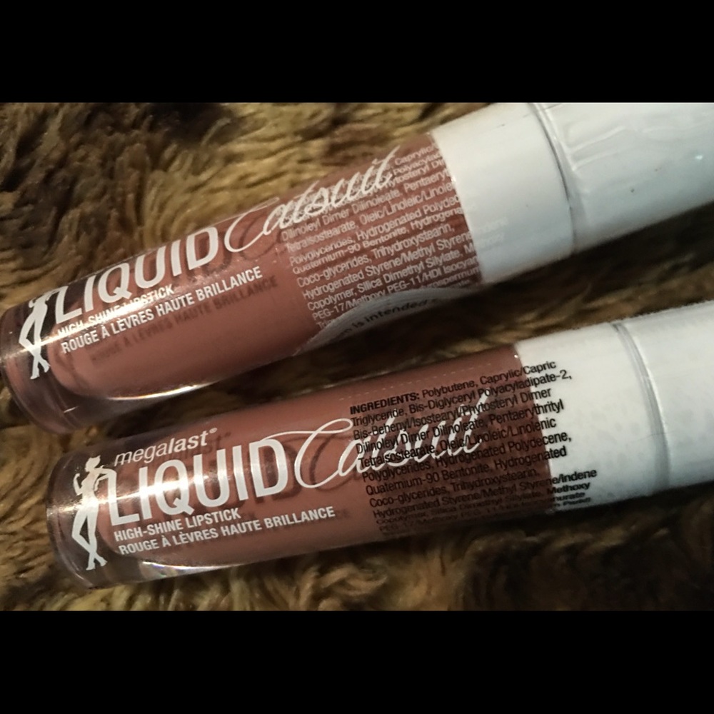 Liquid Catsuit Lot 2 High-Shine Lipstick Send Nudes NEW!
